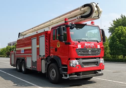 江特牌JDF5330JXFJP25型举高喷射消防车